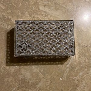 Clear sliver purse but the clamp is broken maybe you can fine someone to fix it.